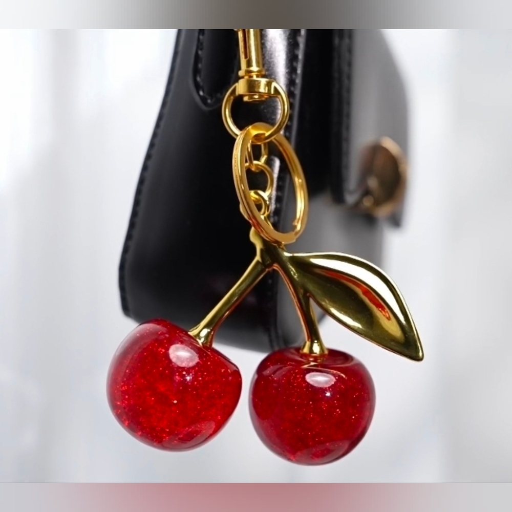 2 High Quality Cherry Charm/Keychain In Premium Resin/Metal - Picture 5 of 13
